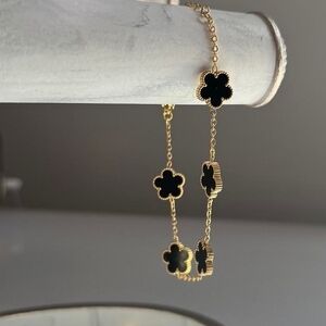 Elegant Gold Flower Bracelet - Pick One From Many Colors